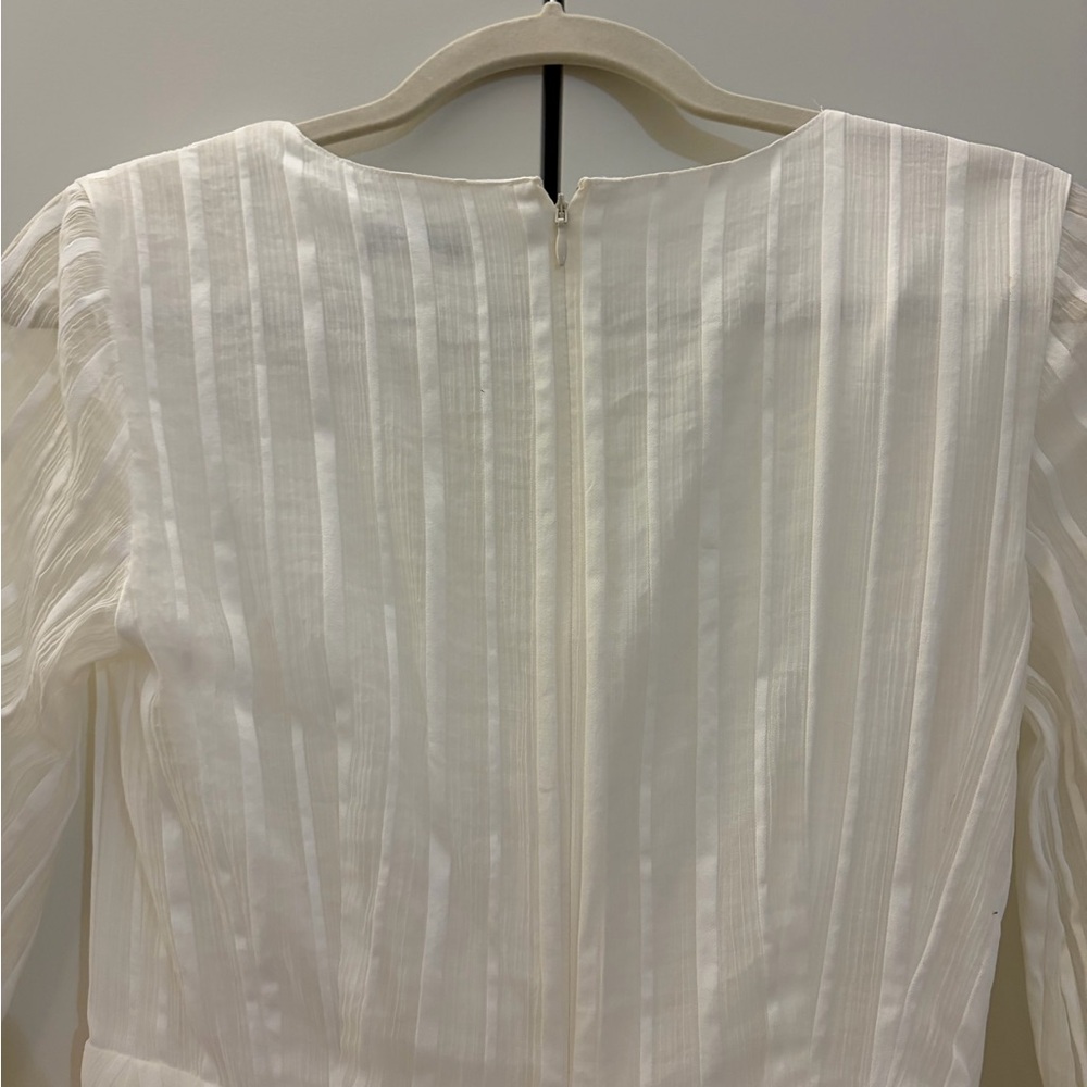 Club Monaco Cream Striped Long Sleeve Dress - Picture 5 of 5